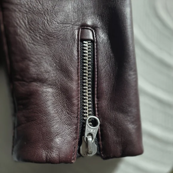 Mackage Rich Maroon Leather Jacket - Picture 11 of 11